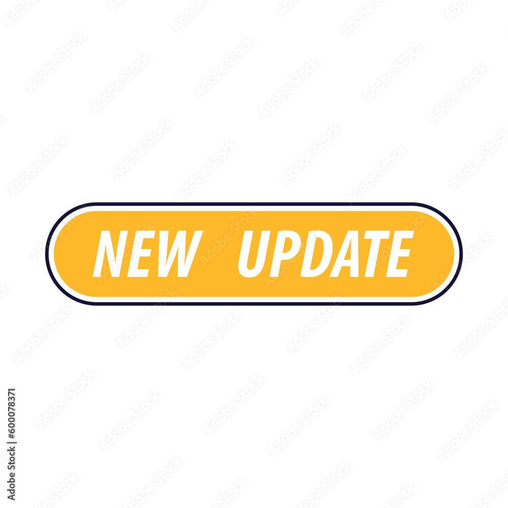 Vector illustration Modern label New update. Web banner element. Vector illustration Modern label New update. Web banner element.