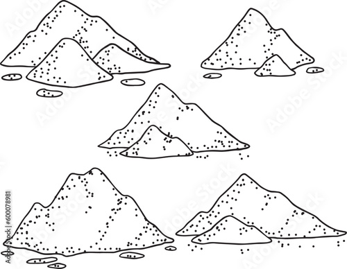 Pile of sand. Material for sandbox