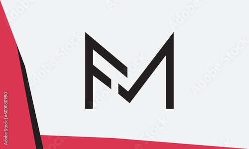 Alphabet letters Initials Monogram logo FM, MF, F and M