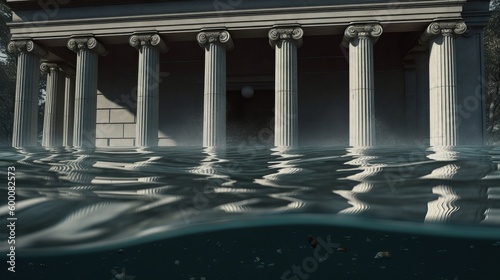 Managing an account Default and Bank Emergency or as Banks suffocating in obligation with money related insecurity or bankruptcy concept and worldwide showcase issue. AI Generated