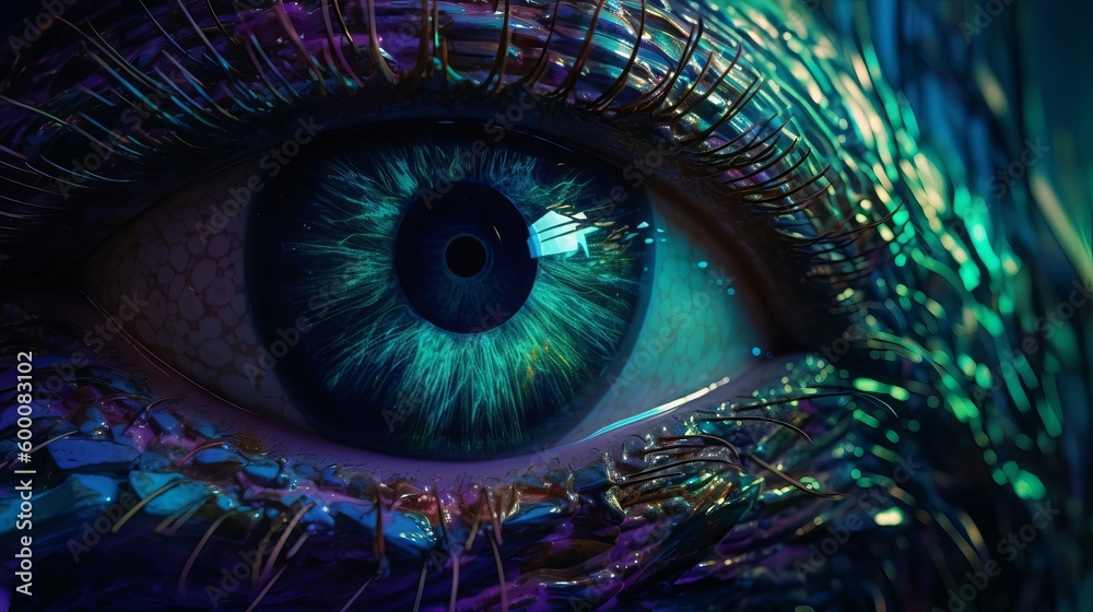 Obraz premium Basic close - eye, spaceship zone, untouchable couture organize,. AI Generated