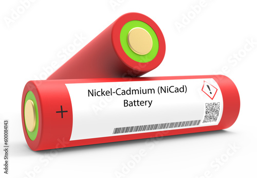 Nickel-cadmium (NiCad) Battery NiCad battery is a type of rechargeable battery that uses cadmium and nickel as electrodes. It has a relatively low energy density and is prone to memory effect photo