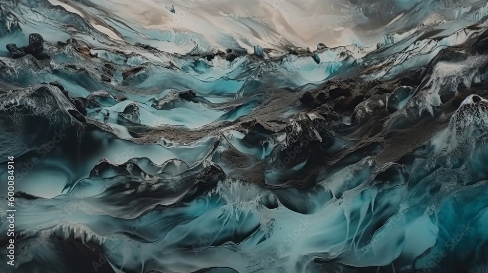 A chilly conduit from over. Ethereal photo of the stream streams from Icelandic chilly masses. AI Generated A chilly conduit from over. Ethereal photo of the stream streams from Icelandic chilly masses. AI Generated