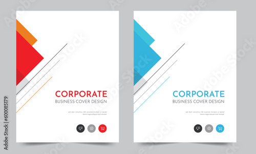 Cover design for annual report and business catalog, magazine, flyer or booklet. Brochure template layout. A4 cover vector EPS-10
