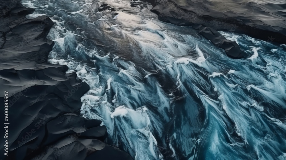 A chilly conduit from over. Ethereal photo of the stream streams from Icelandic chilly masses. AI Generated A chilly conduit from over. Ethereal photo of the stream streams from Icelandic chilly masses. AI Generated