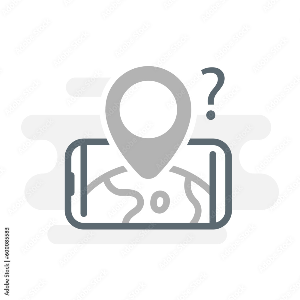 unknown, no location services on smartphone, turn off, not enable concept illustration flat design vector eps10. modern graphic element for landing page, empty state ui, infographic, icon unknown, no location services on smartphone, turn off, not enable concept illustration flat design vector eps10. modern graphic element for landing page, empty state ui, infographic, icon