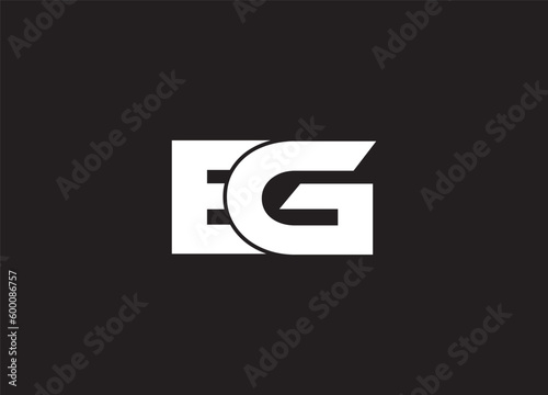 Monogram EG Letter Logo Design Template Vector
