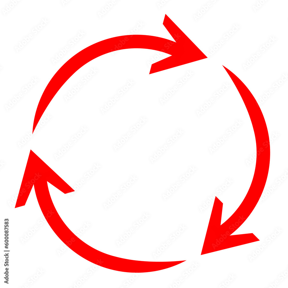 Red Recycle icon in png format. Sync arrow. Arrow refresh icon ...