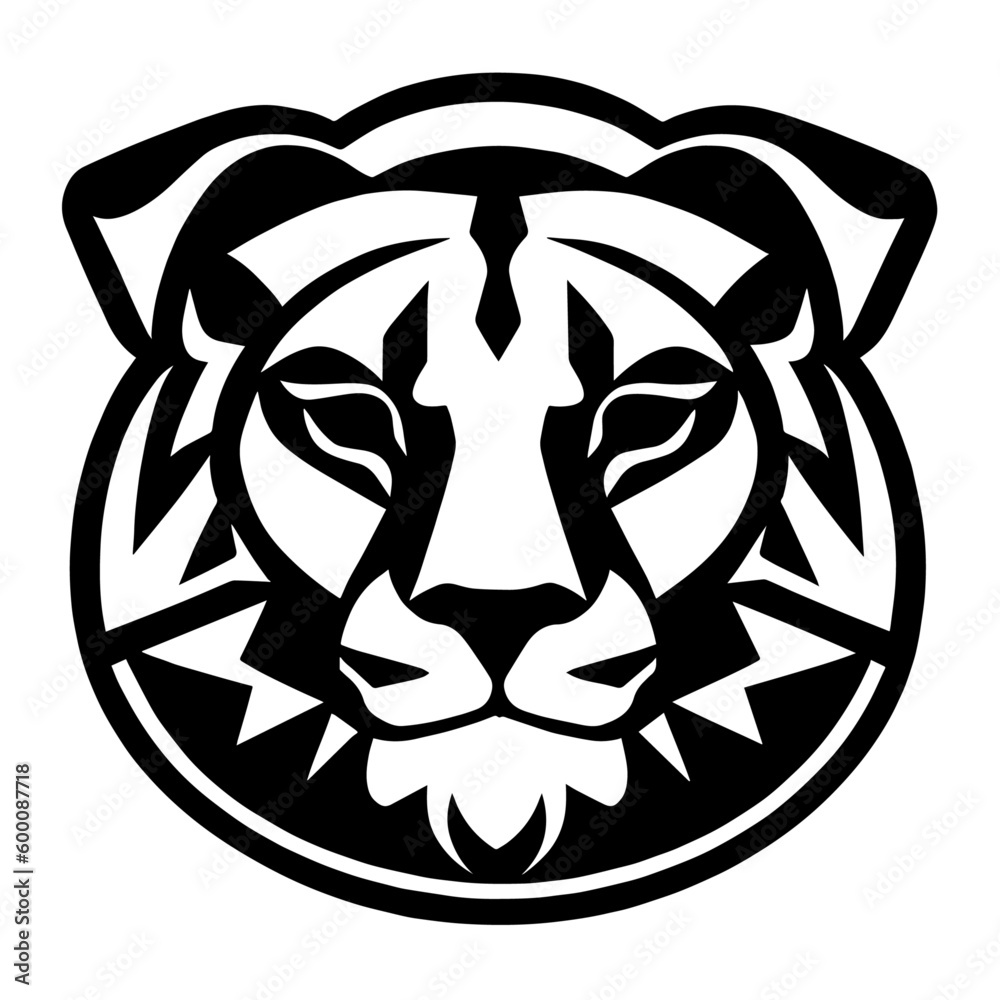 Fototapeta premium Animal head vector design black and white