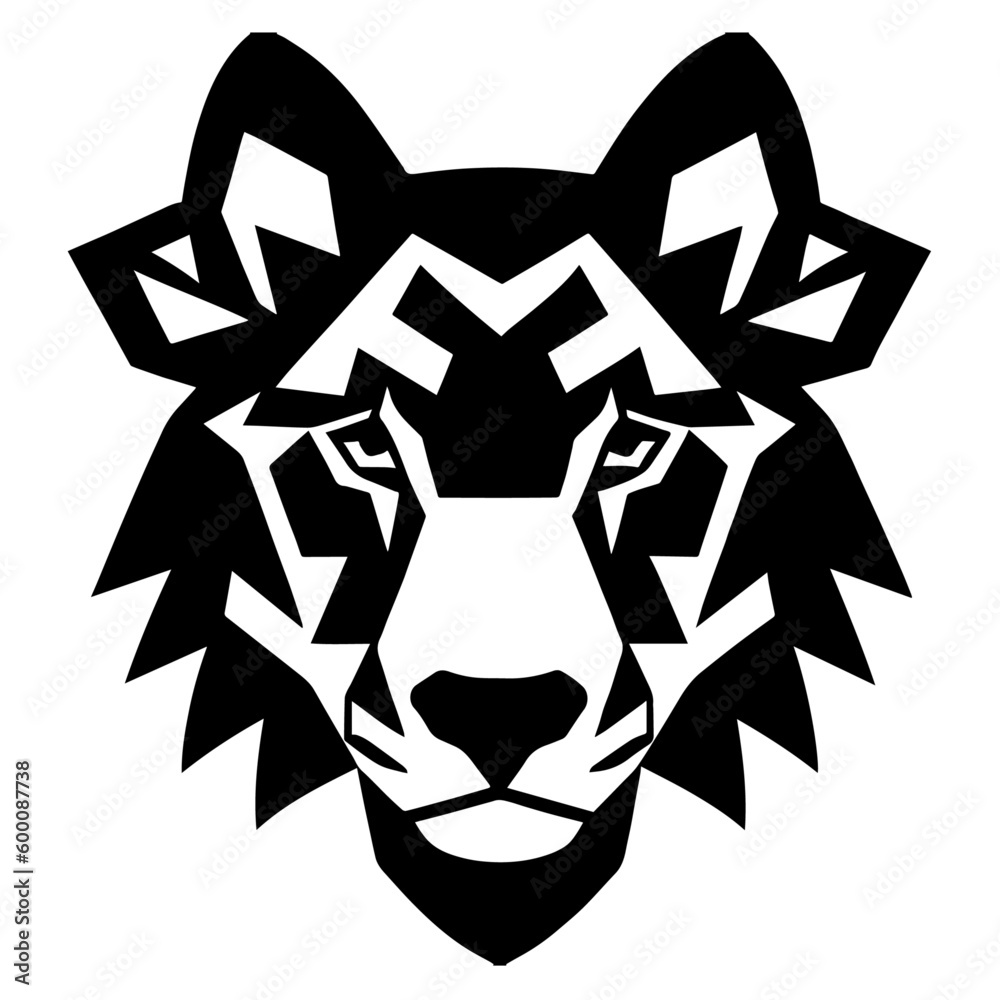 Animal head vector design black and white Animal head vector design black and white