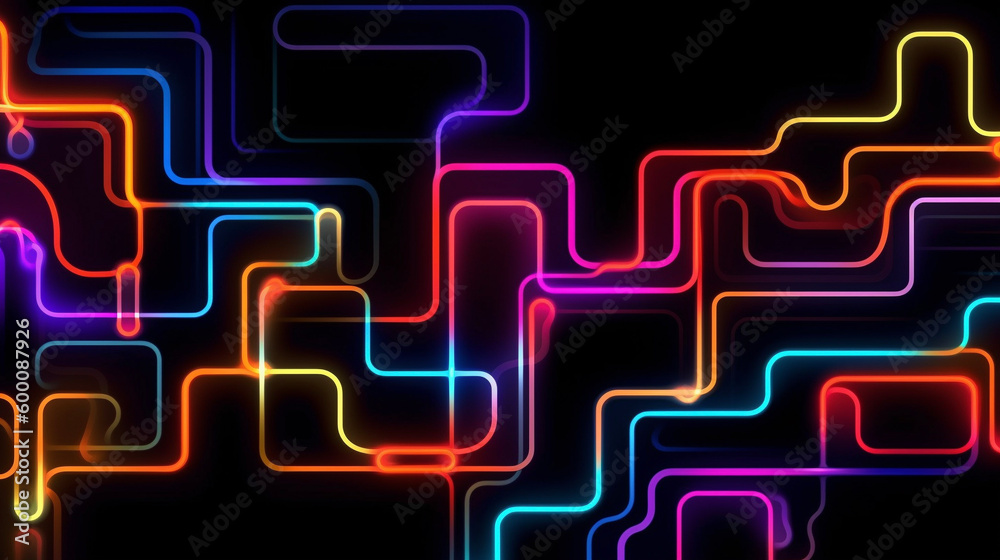 Neon pattern background Generative ai Neon pattern background Generative ai