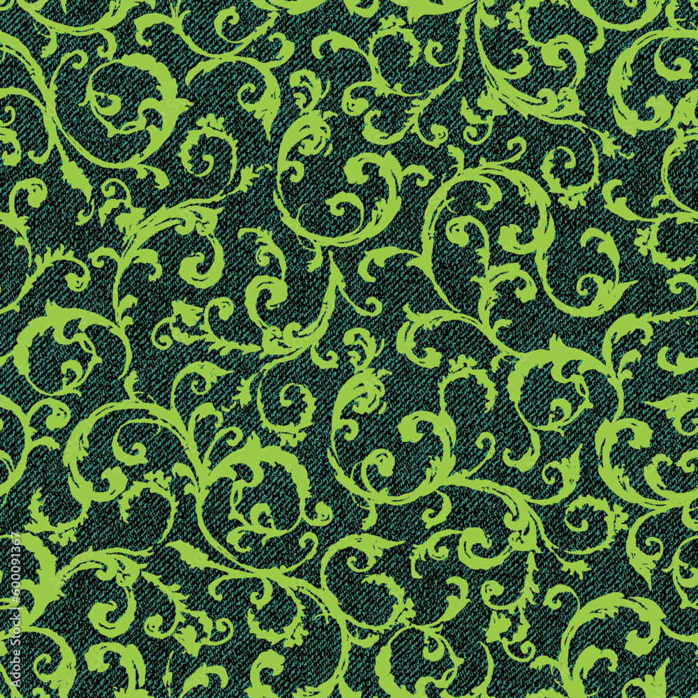 Seamless pattern of impressive and blurred arabesque,