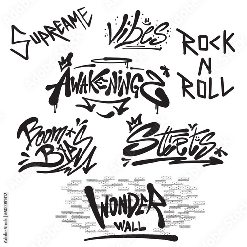 Handlettering graffiti art sets ,good for graphic design resources, posters, banners, printings, stikers, pamflets, and more.
