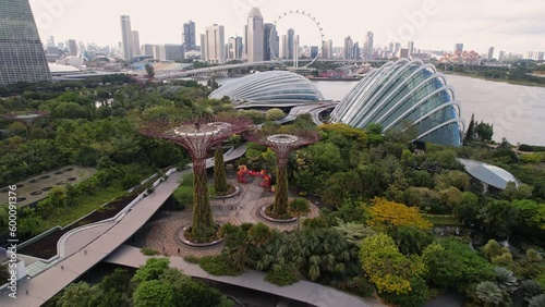 Aerial view of the Singapore landmarks photo