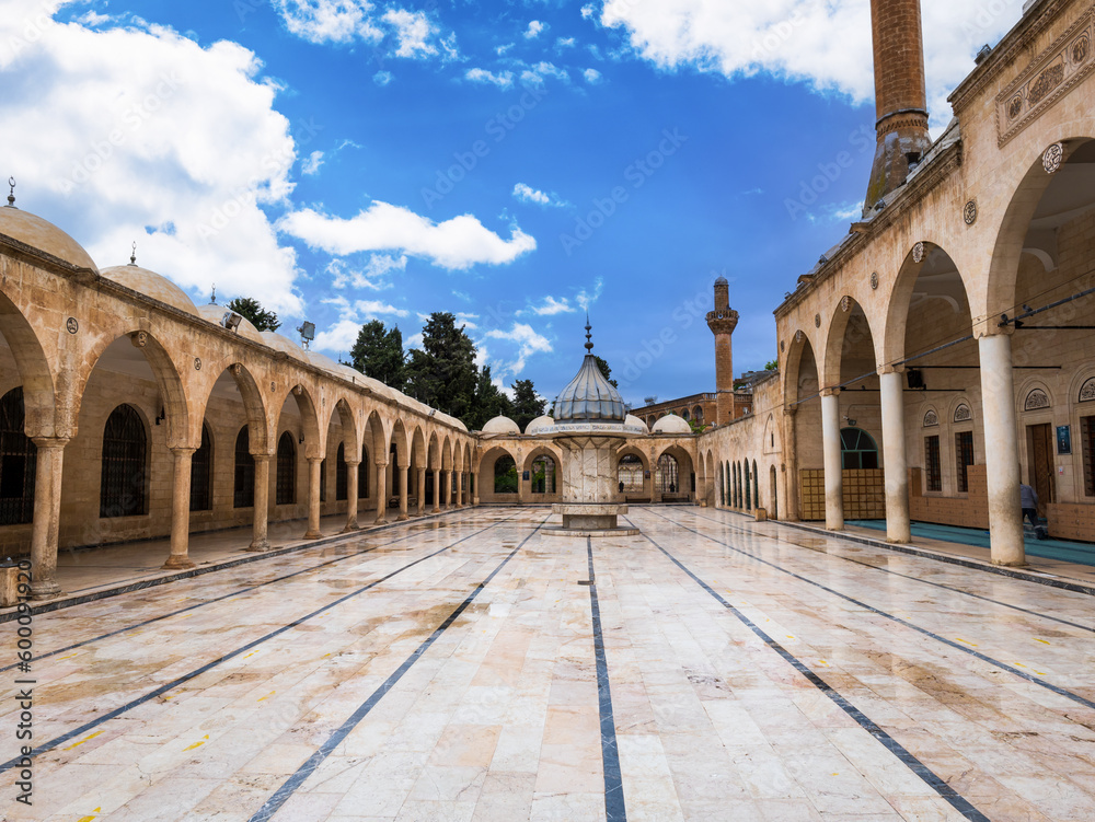  Prophet Eyyub Mosque in Sanliurfa, Turkey. It's a famous historic site known as the birthplace of Prophet Abraham. 