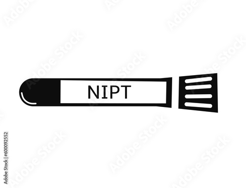 vector illustration, Blood sample for NIPT or Non Invasive Prenatal Testing, diagnosis of fetal Down syndrome in pregnant women
