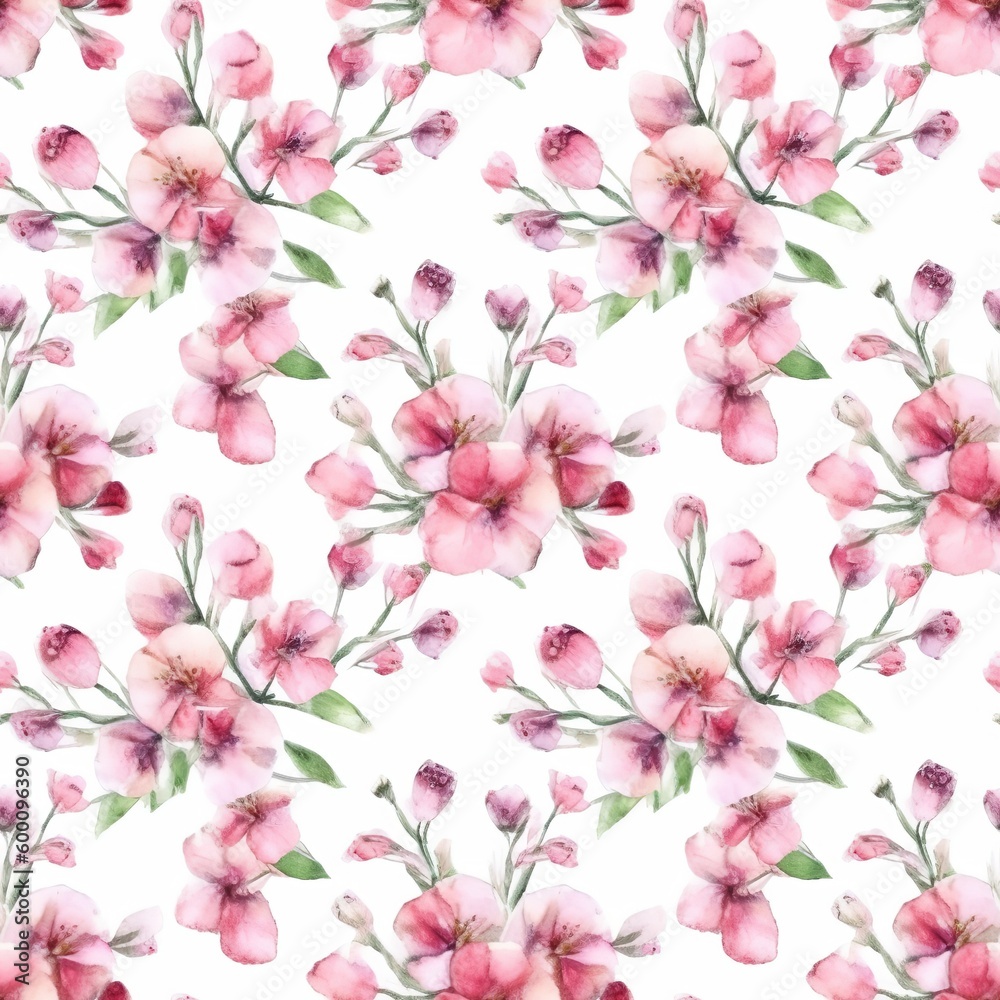 seamless pattern with pink flowers seamless pattern with pink flowers