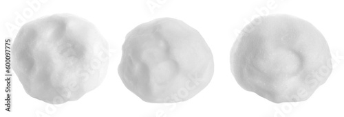 Photo Set snowball isolated on white, with clipping path