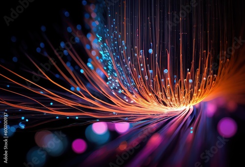 Technology cybernetic sci-fi background by Generative AI