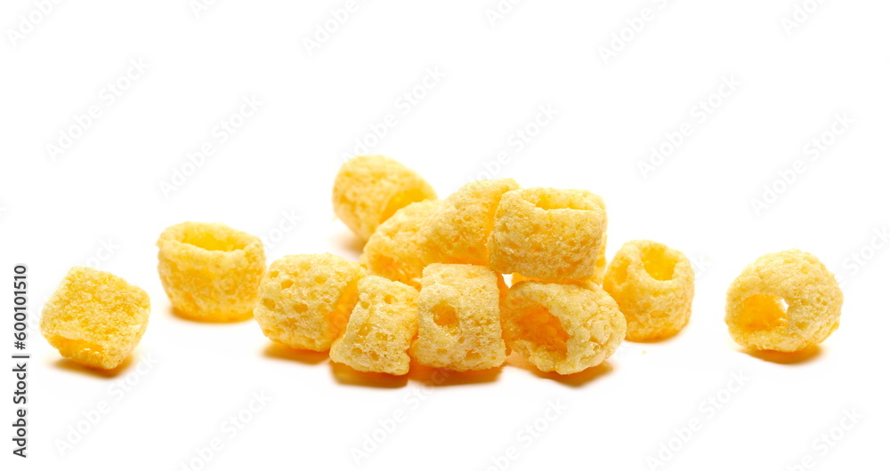 Corn flips pile isolated on white background Corn flips pile isolated on white background