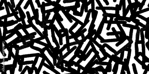 grunge black and white seamless pattern