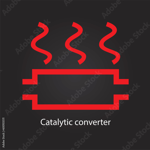 Catalytic converter warning