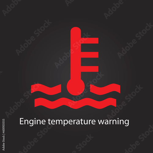 Engine temperature warning light