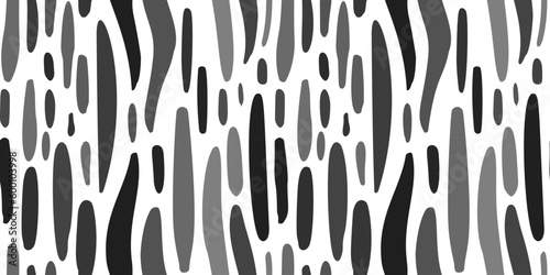 Circle of Zebra Stripes Pattern. Zebra print, animal skin, abstract pattern, line background, hand drawn vector illustration. Poster, banner. Black and white artwork monochrome