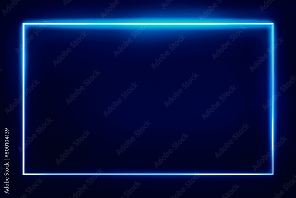 Abstract glowing neon light frame background with the dark blue backdrop and free space. Modern glowing light frame wallpaper concept Abstract glowing neon light frame background with the dark blue backdrop and free space. Modern glowing light frame wallpaper concept