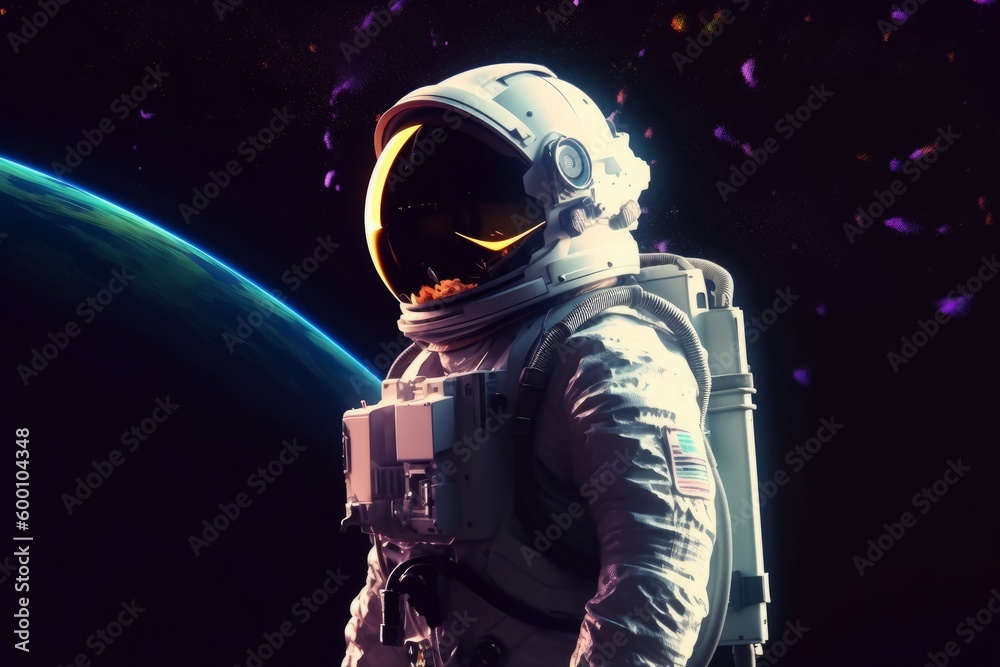 Astronaut in outer space. Astronaut in a spacesuit., generative ai