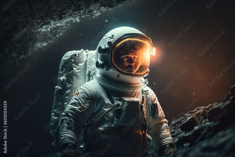 Astronaut in outer space. Astronaut in a spacesuit., generative ai Astronaut in outer space. Astronaut in a spacesuit., generative ai