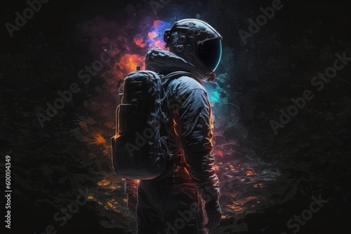 Astronaut in outer space. Astronaut in a spacesuit., generative ai