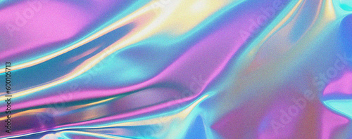 abstract holographic background foil texture. 90s / Vaporwave / grain texture / pastel colors / rainbow colors / noise / metallic / ai generated 