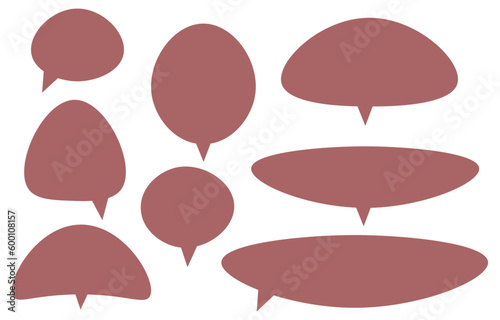Set blown  speech bubbles on white background. chat box or chat vector square and doodle message or communication icon Cloud speaking for comics and minimal message dialog