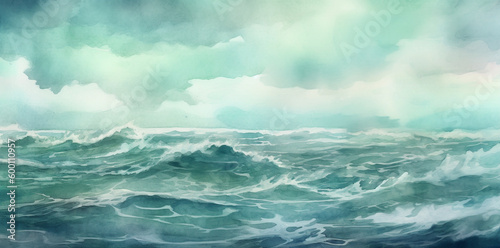 Watercolor wave background © ArtSpree