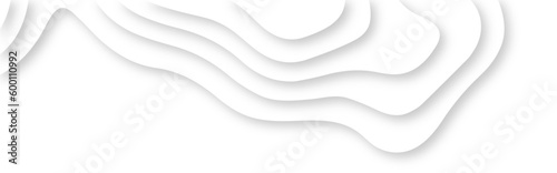 White abstract geometric pattern background, wave and curve abstract background. Abstract wavy line 3d paper cut white background.