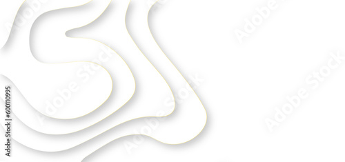 White abstract geometric pattern background, wave and curve abstract background. Abstract wavy line 3d paper cut white background.