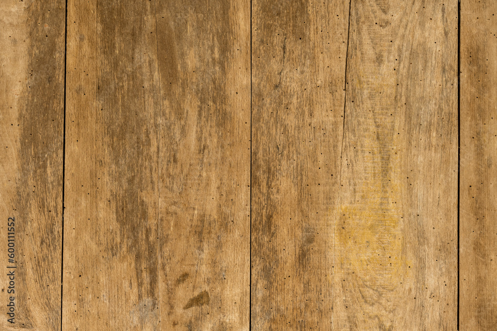 Obraz premium Plank background. Old wood fence closeup texture. Background made of boards. Texture of old wooden bench close up.
