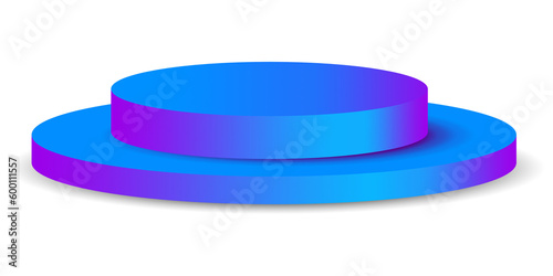 Blue luxury podium for product promotion