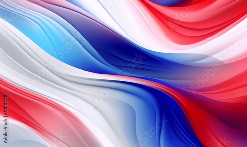 Patriotic Red, White, and Blue Abstract Background. AI