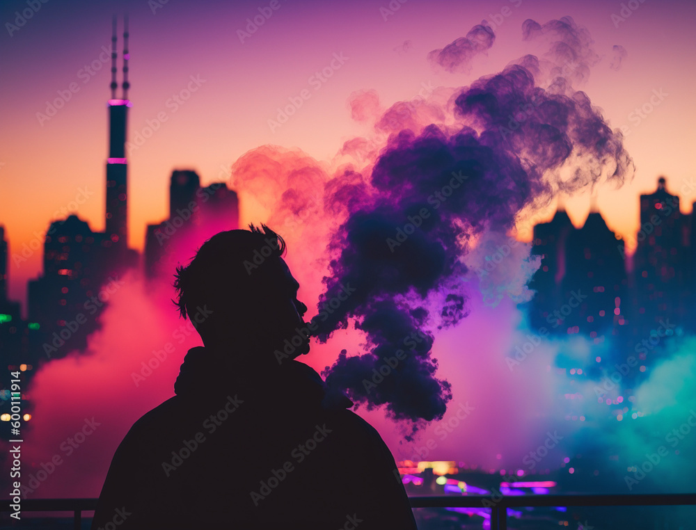 Rainbow mist - colorful clouds of vapor ranging from deep blues and purples to bright pinks and greens. The combination of colors creates a stunning visual effect that can be mesmerizing to watch