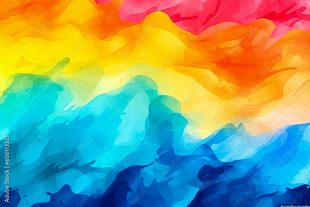 Colorful background with a rainbow-colored background. Generative AI