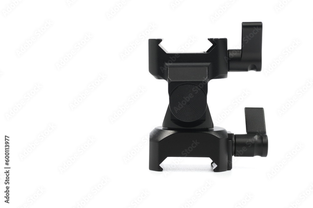 Swivel and Tilt Monitor Mount with Nato Clamp cut out on white background. Swivel and Tilt Monitor Mount with Nato Clamp cut out on white background.