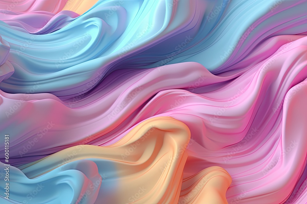 An ethereal and dreamy pastel background illustration with flowing violet and turquoise liquid. Generative AI An ethereal and dreamy pastel background illustration with flowing violet and turquoise liquid. Generative AI