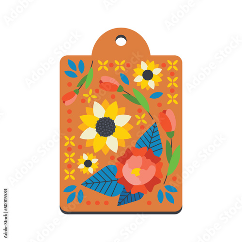 Kitchen cutting board. Ukrainian symbols.