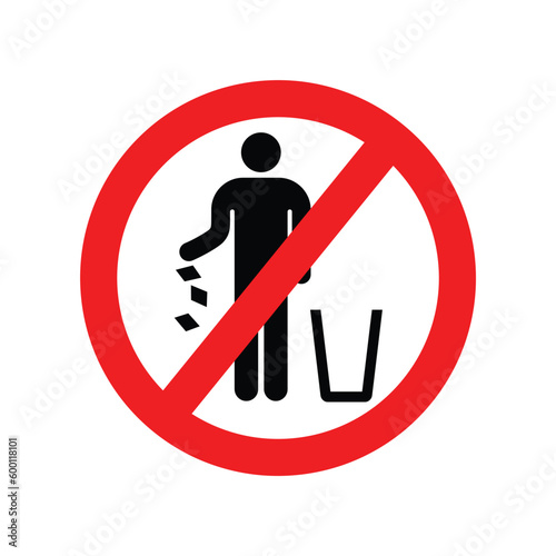 classic do not litter logo sign