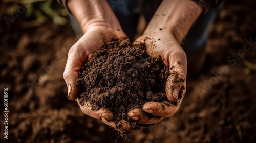 hands holding soil