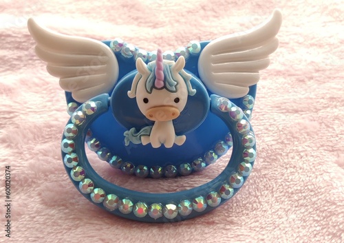 Deco Pacifier DDLG Handmade Pacis with Pearls and Gems photo