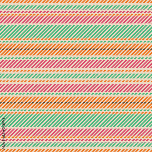 Schilderij op canvas A pastel woven stripes seamless vector pattern
