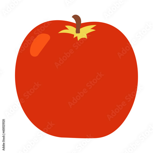 赤リンゴ。フラットなベクターイラスト。
Red apple. Flat designed vector illustration.